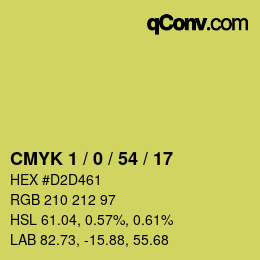 Color code: CMYK 1 / 0 / 54 / 17 | qconv.com