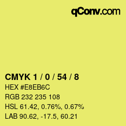 Color code: CMYK 1 / 0 / 54 / 8 | qconv.com