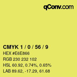 Color code: CMYK 1 / 0 / 56 / 9 | qconv.com