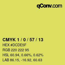 Color code: CMYK 1 / 0 / 57 / 13 | qconv.com