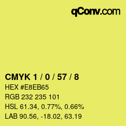 Color code: CMYK 1 / 0 / 57 / 8 | qconv.com