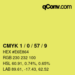 Color code: CMYK 1 / 0 / 57 / 9 | qconv.com