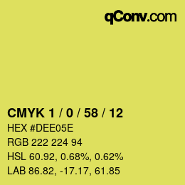 Color code: CMYK 1 / 0 / 58 / 12 | qconv.com