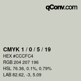 Color code: CMYK 1 / 0 / 5 / 19 | qconv.com