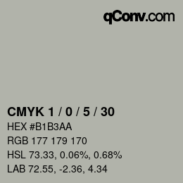 Color code: CMYK 1 / 0 / 5 / 30 | qconv.com