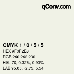 Color code: CMYK 1 / 0 / 5 / 5 | qconv.com