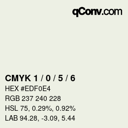 Color code: CMYK 1 / 0 / 5 / 6 | qconv.com
