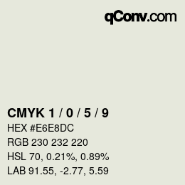 Color code: CMYK 1 / 0 / 5 / 9 | qconv.com