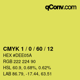 Color code: CMYK 1 / 0 / 60 / 12 | qconv.com