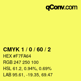 Color code: CMYK 1 / 0 / 60 / 2 | qconv.com