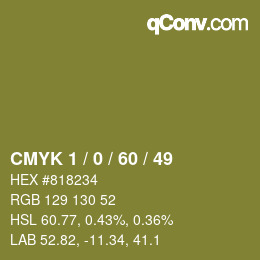 颜色代码: CMYK 1 / 0 / 60 / 49 | qconv.com