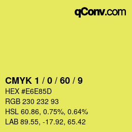 Color code: CMYK 1 / 0 / 60 / 9 | qconv.com