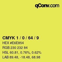 Color code: CMYK 1 / 0 / 64 / 9 | qconv.com