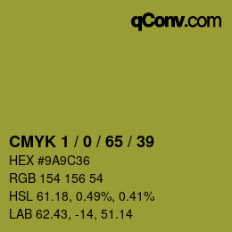 颜色代码: CMYK 1 / 0 / 65 / 39 | qconv.com