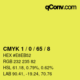 Color code: CMYK 1 / 0 / 65 / 8 | qconv.com