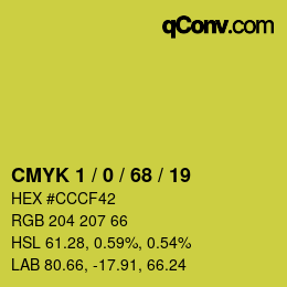 Color code: CMYK 1 / 0 / 68 / 19 | qconv.com