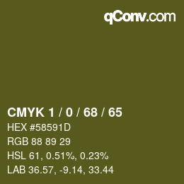 Color code: CMYK 1 / 0 / 68 / 65 | qconv.com