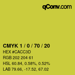 Color code: CMYK 1 / 0 / 70 / 20 | qconv.com
