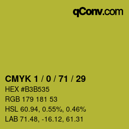 Color code: CMYK 1 / 0 / 71 / 29 | qconv.com