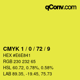 Color code: CMYK 1 / 0 / 72 / 9 | qconv.com