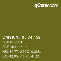 Color code: CMYK 1 / 0 / 74 / 59 | qconv.com