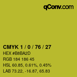 Color code: CMYK 1 / 0 / 76 / 27 | qconv.com