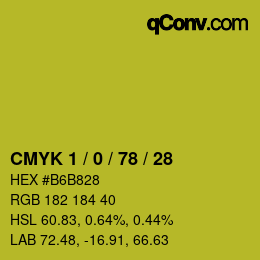 Color code: CMYK 1 / 0 / 78 / 28 | qconv.com