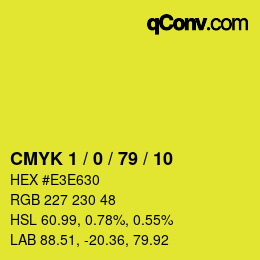 Color code: CMYK 1 / 0 / 79 / 10 | qconv.com