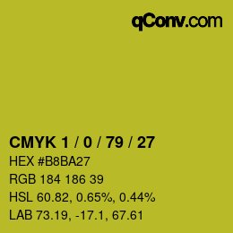 カラーコード: CMYK 1 / 0 / 79 / 27 | qconv.com