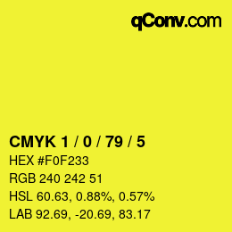 Color code: CMYK 1 / 0 / 79 / 5 | qconv.com