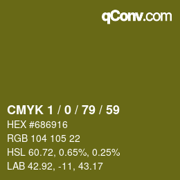 颜色代码: CMYK 1 / 0 / 79 / 59 | qconv.com