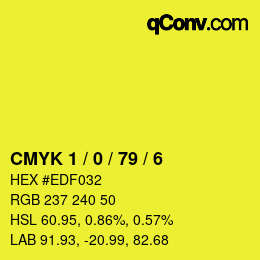 Color code: CMYK 1 / 0 / 79 / 6 | qconv.com