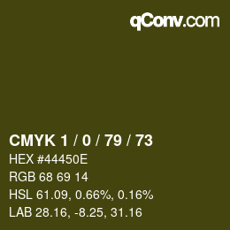 Color code: CMYK 1 / 0 / 79 / 73 | qconv.com