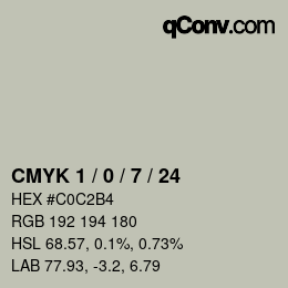 Color code: CMYK 1 / 0 / 7 / 24 | qconv.com