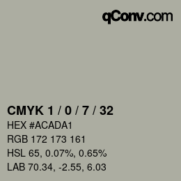 Color code: CMYK 1 / 0 / 7 / 32 | qconv.com