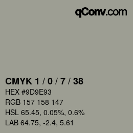 Color code: CMYK 1 / 0 / 7 / 38 | qconv.com