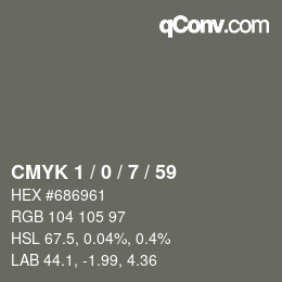 Color code: CMYK 1 / 0 / 7 / 59 | qconv.com