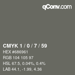 Color code: CMYK 1 / 0 / 7 / 59 | qconv.com