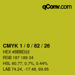 Color code: CMYK 1 / 0 / 82 / 26 | qconv.com