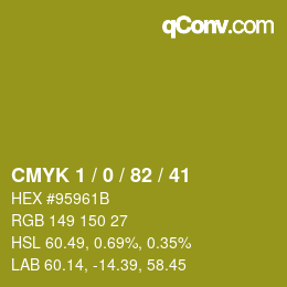 Color code: CMYK 1 / 0 / 82 / 41 | qconv.com