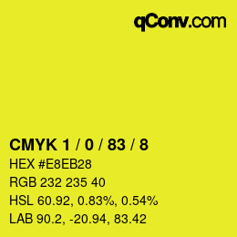 Color code: CMYK 1 / 0 / 83 / 8 | qconv.com