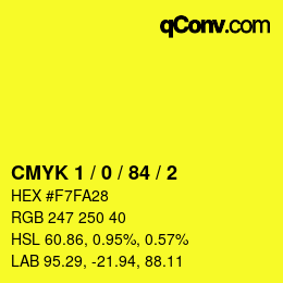 Color code: CMYK 1 / 0 / 84 / 2 | qconv.com
