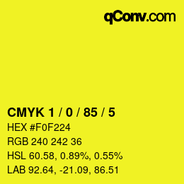 Color code: CMYK 1 / 0 / 85 / 5 | qconv.com