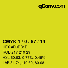 Color code: CMYK 1 / 0 / 87 / 14 | qconv.com