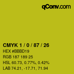 Color code: CMYK 1 / 0 / 87 / 26 | qconv.com