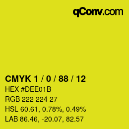 Color code: CMYK 1 / 0 / 88 / 12 | qconv.com