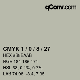 颜色代码: CMYK 1 / 0 / 8 / 27 | qconv.com