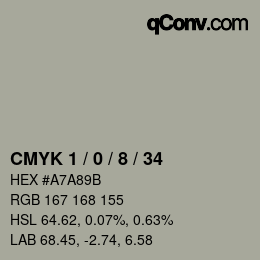 Color code: CMYK 1 / 0 / 8 / 34 | qconv.com