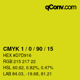 Color code: CMYK 1 / 0 / 90 / 15 | qconv.com