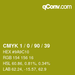 Color code: CMYK 1 / 0 / 90 / 39 | qconv.com